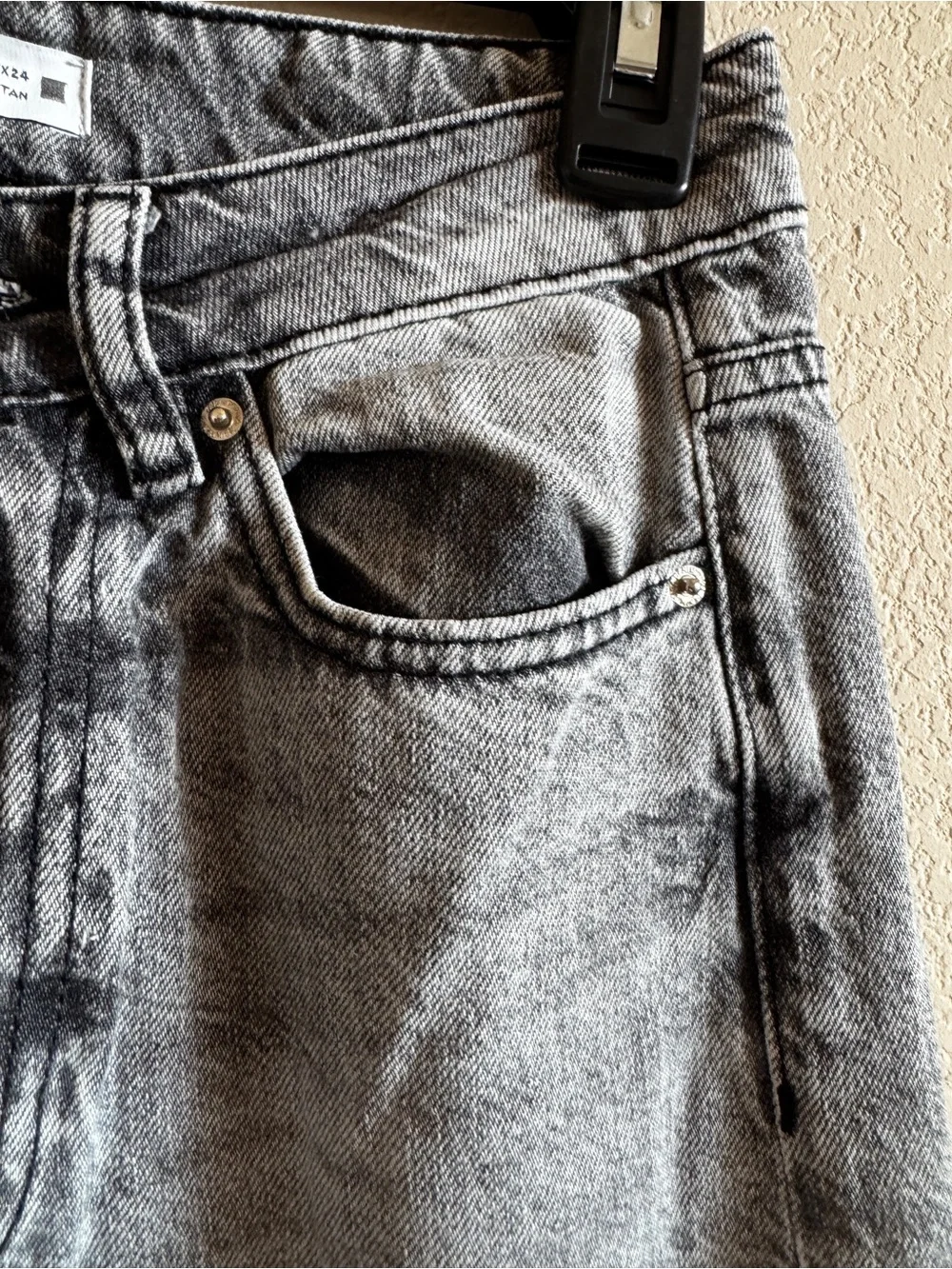 Zara Gray High-Rise Wide Leg Jeans